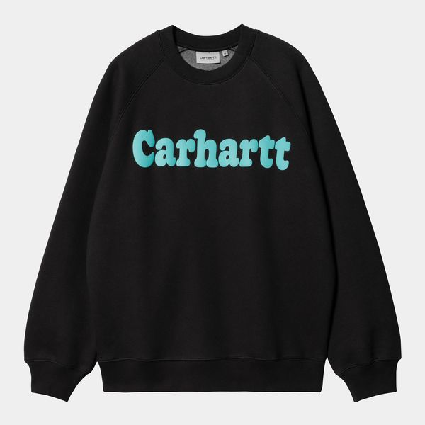 Світшот Carhartt BUBBLES Black / Turquoise (I032459-BLK) I032459-BLKSH фото