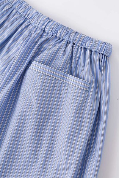 Шорти SSSTUFFF LOGO BERMUDA SHORTS blue stripes SS26-PNT08-X1 фото