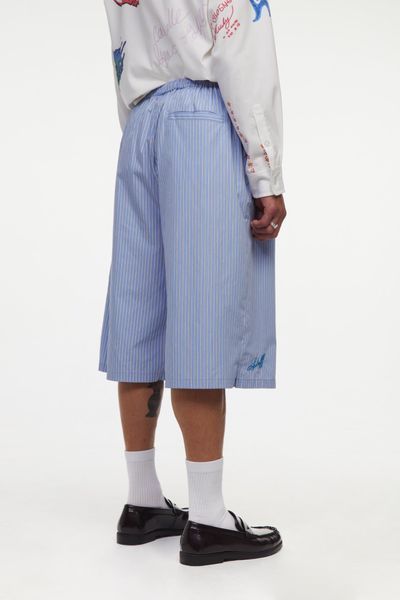 Шорти SSSTUFFF LOGO BERMUDA SHORTS blue stripes SS26-PNT08-X1 фото