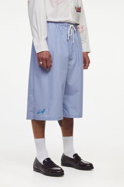 Шорти SSSTUFFF LOGO BERMUDA SHORTS blue stripes SS26-PNT08-X1 фото