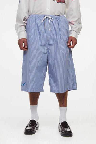 Шорти SSSTUFFF LOGO BERMUDA SHORTS blue stripes SS26-PNT08-X1 фото
