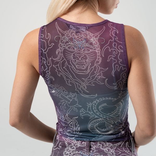 Майка Ripndip TRACE MESH CROPPED TANK multi RNDSUM25WO2 фото