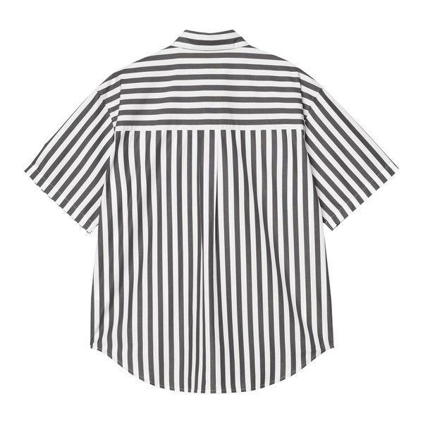 Сорочка Carhartt WIP S/S ROYCE SHIRT royce stripe, graphite / white I036202.3JRXX фото