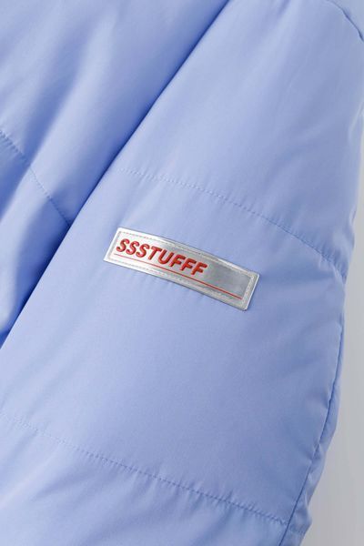 Куртка SSSTUFFF TIE SHIRT DOWN PUFFER JACKET white / blue SS26-PUF01-X1 фото