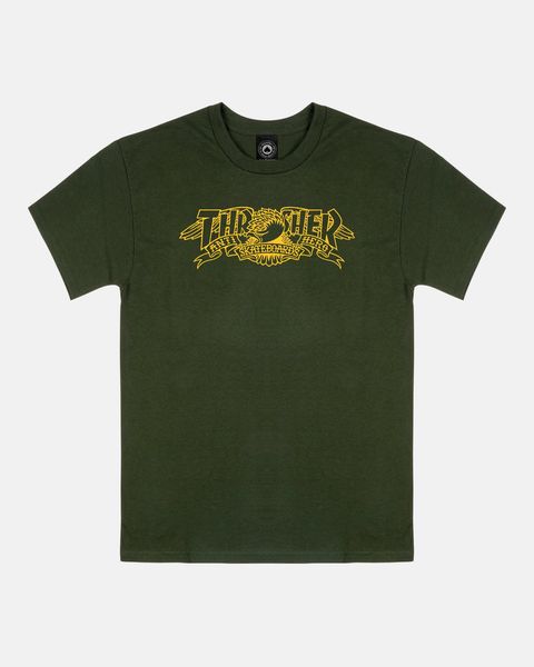 Футболка Thrasher THRASHER X ANTIHERO MAG BANNER Forest Green (311617-GRE) 311617-GRE фото