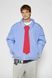 Куртка SSSTUFFF TIE SHIRT DOWN PUFFER JACKET white / blue SS26-PUF01-X1 фото 3