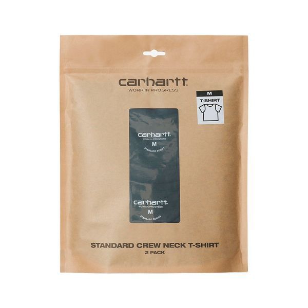 Набір Футболок Carhartt WIP STANDARD CREW NECK T-SHIRT black + black I037601.933XX фото