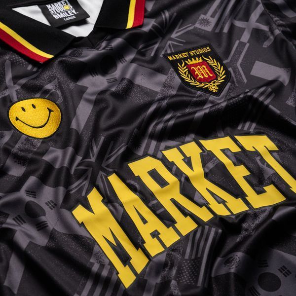 Лонгслів Market SMILEY INTERNATIONAL FLAGS LS black/grey 26Q2-KT0674-01198 фото