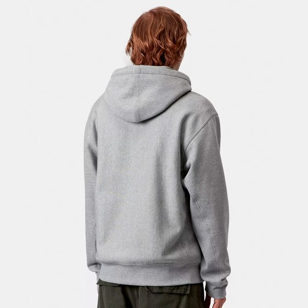 Худі Carhartt WIP HOODED AMERICAN SCRIPT SWEAT grey heather I028279.V6XX фото