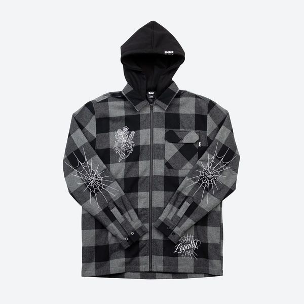 Куртка DGK MONTEREY FLANNEL SHACKET black gray cjh-1068-004 фото