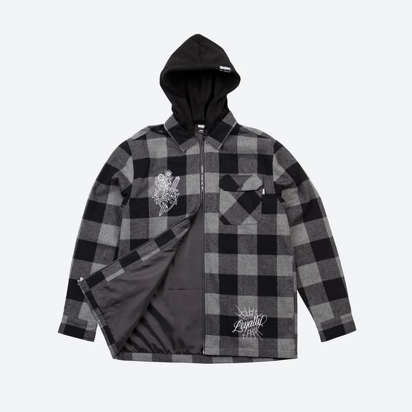 Куртка DGK MONTEREY FLANNEL SHACKET black gray cjh-1068-004 фото