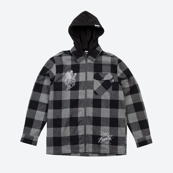 Куртка DGK MONTEREY FLANNEL SHACKET black gray cjh-1068-004 фото