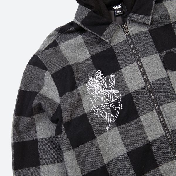 Куртка DGK MONTEREY FLANNEL SHACKET black gray cjh-1068-004 фото