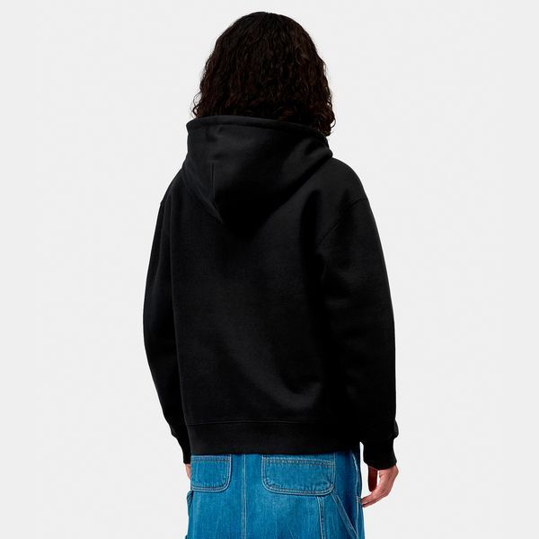 Жіночий худі Carhartt WIP W HD SMALL HEART PATCH JKT black / black I037153.00EXX фото