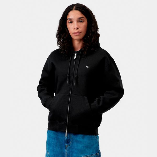 Жіночий худі Carhartt WIP W HD SMALL HEART PATCH JKT black / black I037153.00EXX фото