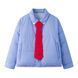 Куртка SSSTUFFF TIE SHIRT DOWN PUFFER JACKET white / blue SS26-PUF01-X1 фото 1