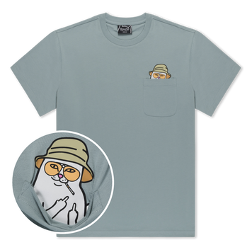 Футболка Ripndip NERMAL S THOMPSON POCKET TEE Silver Blue RNDSUM26149 фото