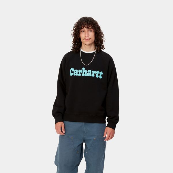 Світшот Carhartt BUBBLES Black / Turquoise (I032459-BLK) I032459-BLKSH фото