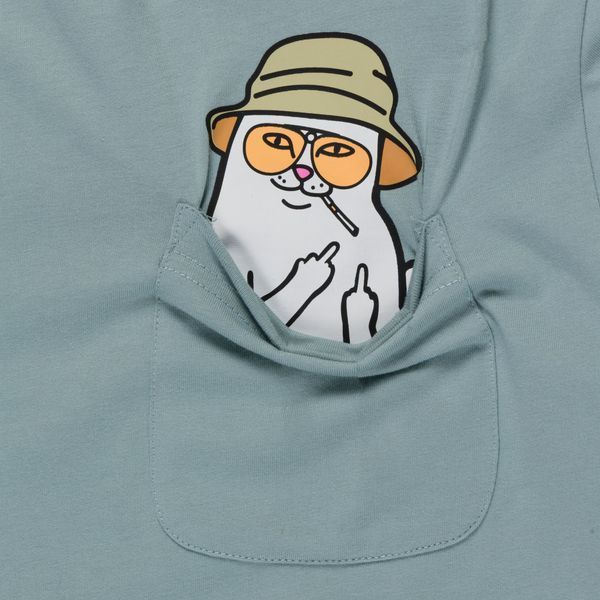 Футболка Ripndip NERMAL S THOMPSON POCKET TEE Silver Blue RNDSUM26149 фото