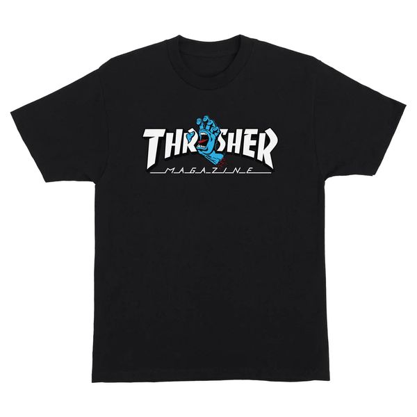 Футболка Thrasher Screaming Logo S/S Regular T-Shirt Mens Black 47628 фото