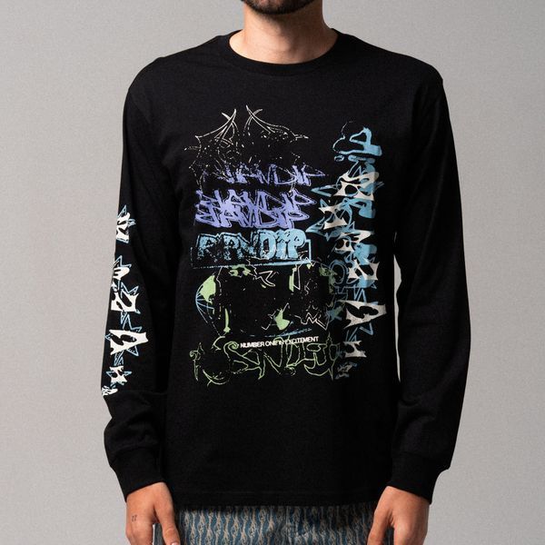 Лонгслів Ripndip WORLD WIDE MADNESS LONG SLEEVE Black RNDSUM26124 фото