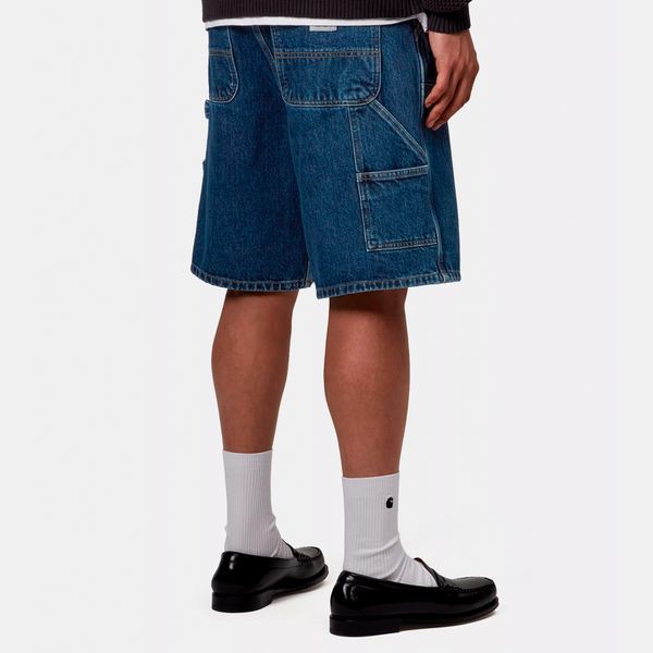 Шорти Carhartt WIP DOUBLE KNEE SHORT Blue stone washed I034867.0106 фото