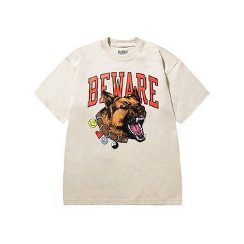 Футболка Market SMILEY BEWARE MY COLLAR T-SHIRT natural 26Q2-SS0645-00598 фото