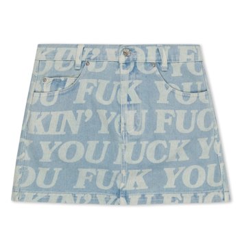 Спідниця RipNDip FUCKIN FUCK DENIM MINI SKIRT Light Wash RNDFAL24W06 фото