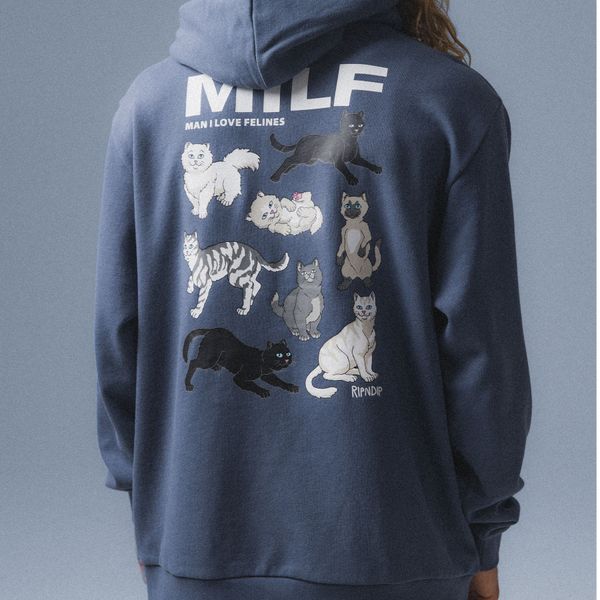 Худі RipNDip MAN I LOVE FELINES HOODIE Storm Blue RNDSUM24130 фото