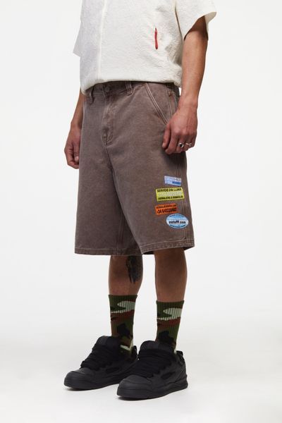 Шорти SSSTUFFF LOCKSMITH ADS DENIM SHORTS brown SS26-PNT13 фото