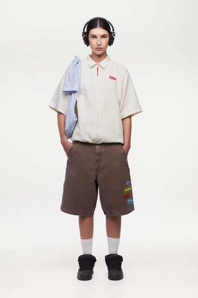 Шорти SSSTUFFF LOCKSMITH ADS DENIM SHORTS brown SS26-PNT13 фото