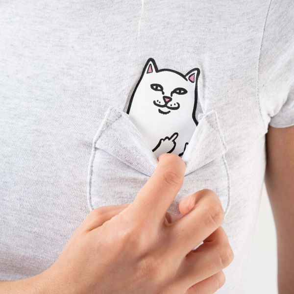 Футболка Ripndip LORD NERMAL CROPPED BABY POCKE ash heather RNDSUM25WO7 фото