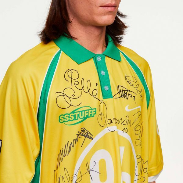 Футболка SSSTUFFF NOT BRAZIL FOOTBALL Yellow SSS-Jepinio-TEE01 фото