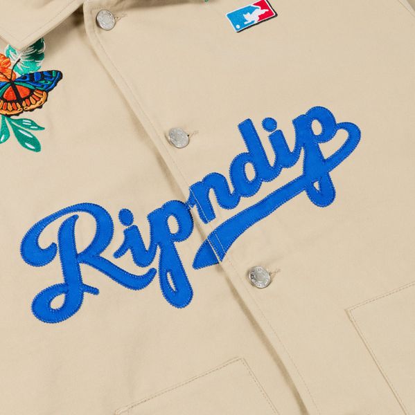 Куртка Ripndip LOS RIPNDIP TWILL COACHES JACK Khaki RNDSUM24101 фото