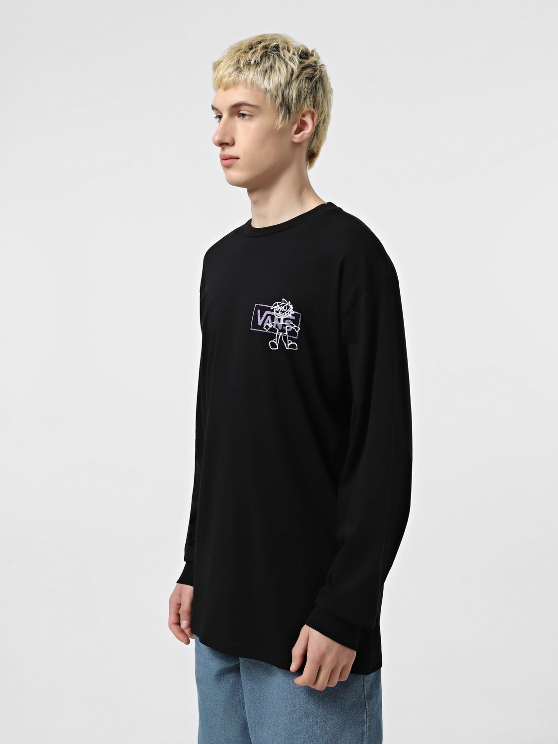 Придбати Лонгслів Vans TRY HARD L/S BLACK (VN000M65BLK1) в Україні