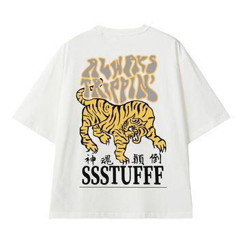 Футболка SSSTUFFF UV TIGER TEE white CO-TEE01-wht фото
