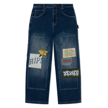 Джинси Ripndip SKYLINE WIDE FIT CARPENTER PAN light wash denim RNDFALL26111 фото