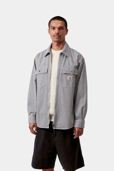 Сорочка Carhartt WIP MERCER SHIRT JAC mcr strp, gpt / wax stn wash I036495.3OK06 фото