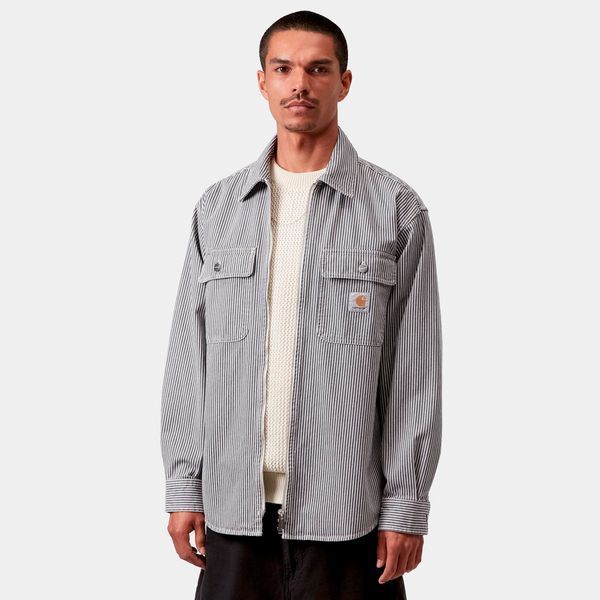 Сорочка Carhartt WIP MERCER SHIRT JAC mcr strp, gpt / wax stn wash I036495.3OK06 фото