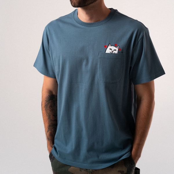 Футболка Ripndip NERMAL LOVES POCKET TEE Slate RNDSUM26150 фото