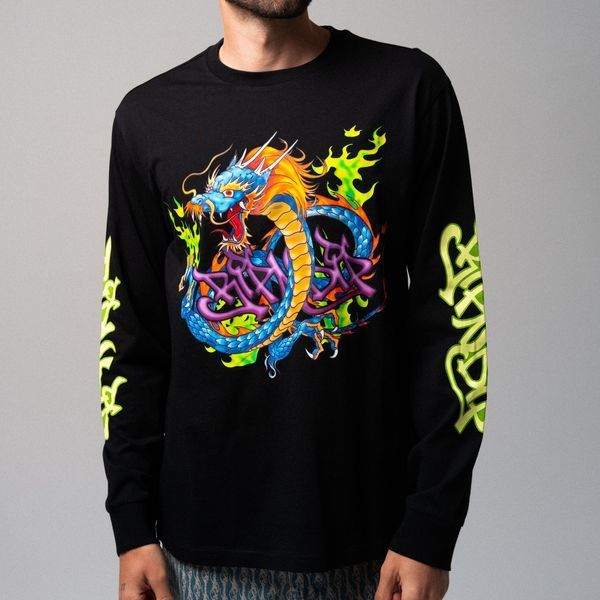 Лонгслів Ripndip DRAGONOLOGY LONG SLEEVE Black RNDSUM26125 фото