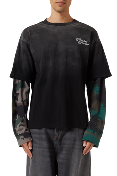 Лонгслів Market CAMO MIX 2FER LS SHIRT black/camo KT1063-01282-blk фото