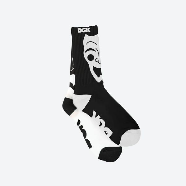 Шкарпетки DGK CONTRARY SOCKS black white ask-1223 фото