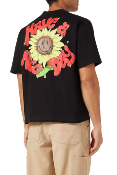 Футболка Market SMILEY SUNFLOWER T-SHIRT black 26Q2-SS0649-00007 фото