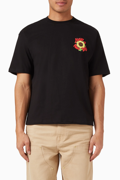 Футболка Market SMILEY SUNFLOWER T-SHIRT black 26Q2-SS0649-00007 фото