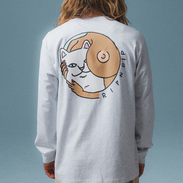 Лонгслів RipNDip MUST BE NICE LONG SLEEVE Ash Heather RNDSUM24132 фото