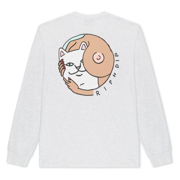 Лонгслів RipNDip MUST BE NICE LONG SLEEVE Ash Heather RNDSUM24132 фото