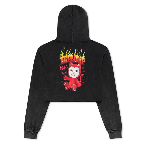 Худі Ripndip SCARY CUTE CROPPED HOODIE black RNDFAL24W14 фото