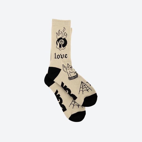 Шкарпетки DGK FLASH CREW SOCKS tan ask-1224 фото