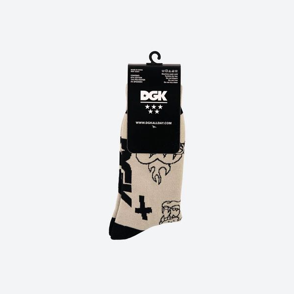 Шкарпетки DGK FLASH CREW SOCKS tan ask-1224 фото